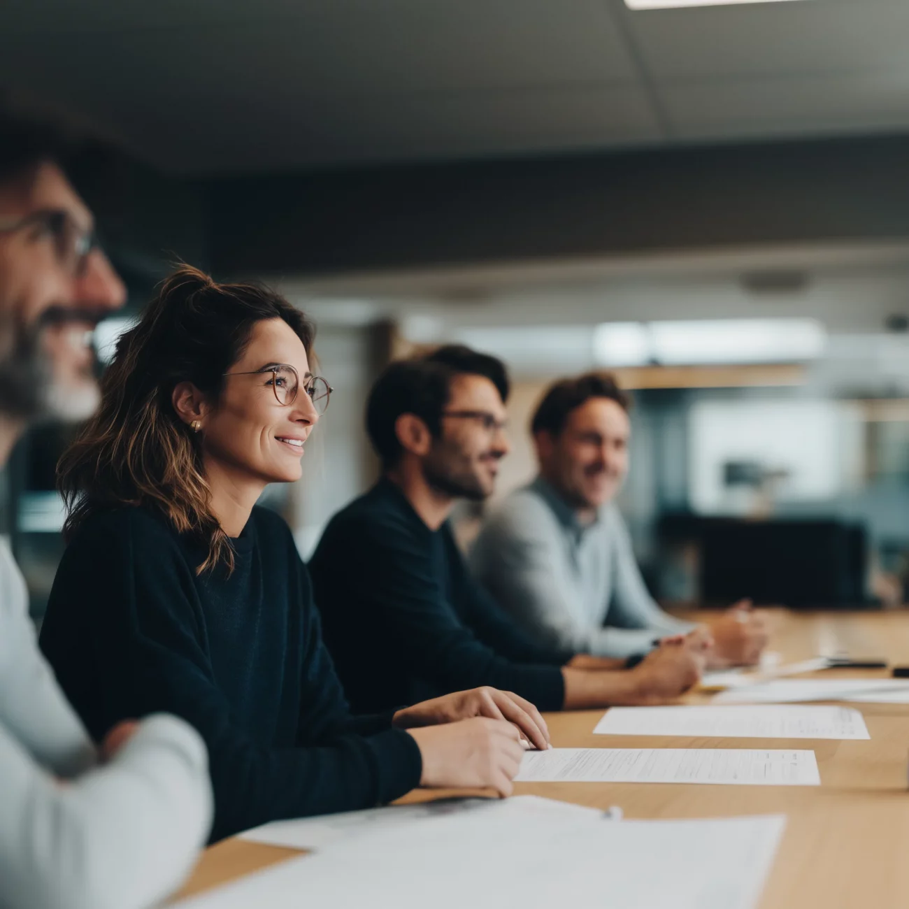 Managers animant en autonomie un rituel d’équipe après un parcours de transformation du climat social.