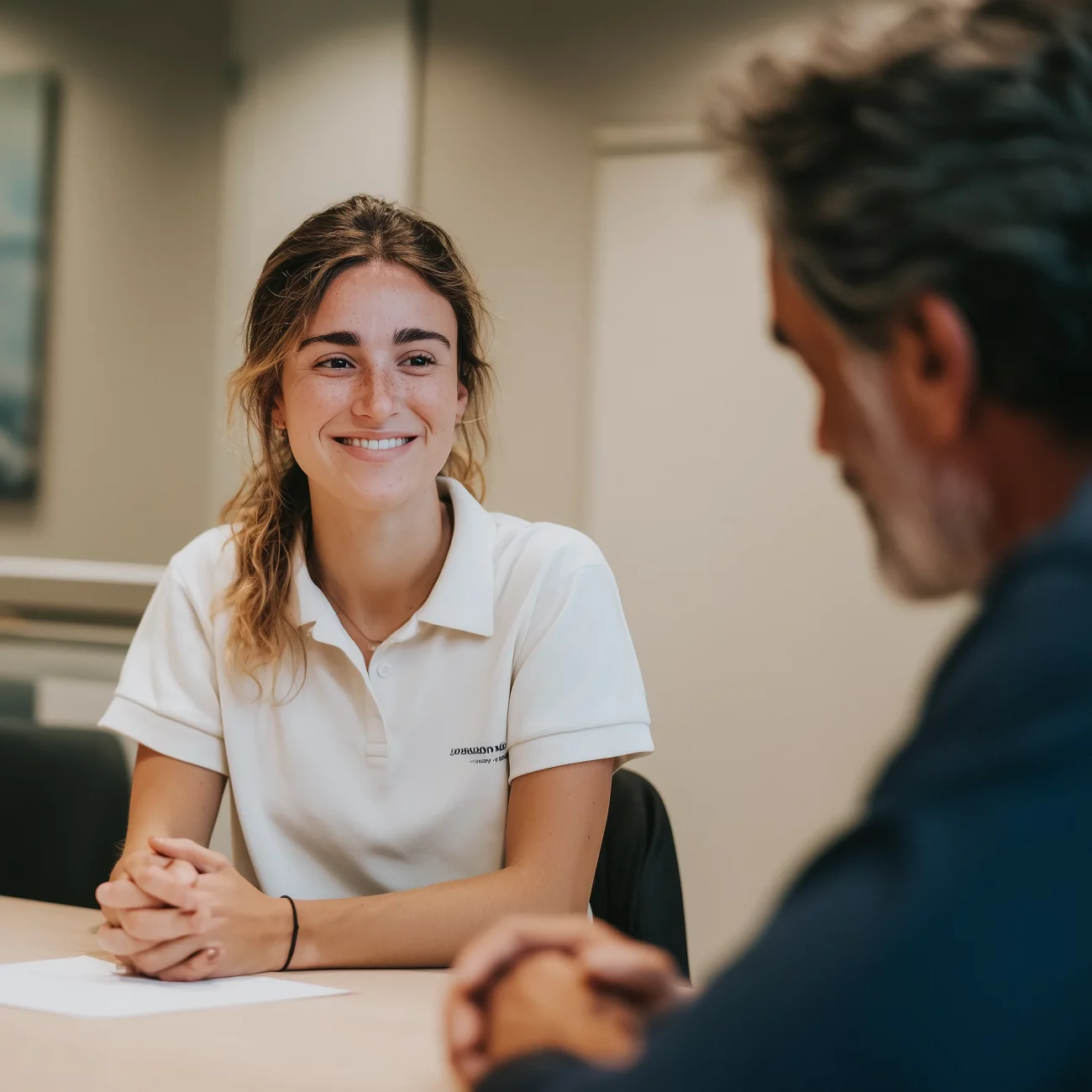 Manager en visioconférence confidentielle avec un praticien PoB.