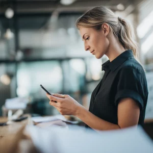 Salariés suivant une session PoB Pulse en visioconférence depuis un espace social d’entreprise.